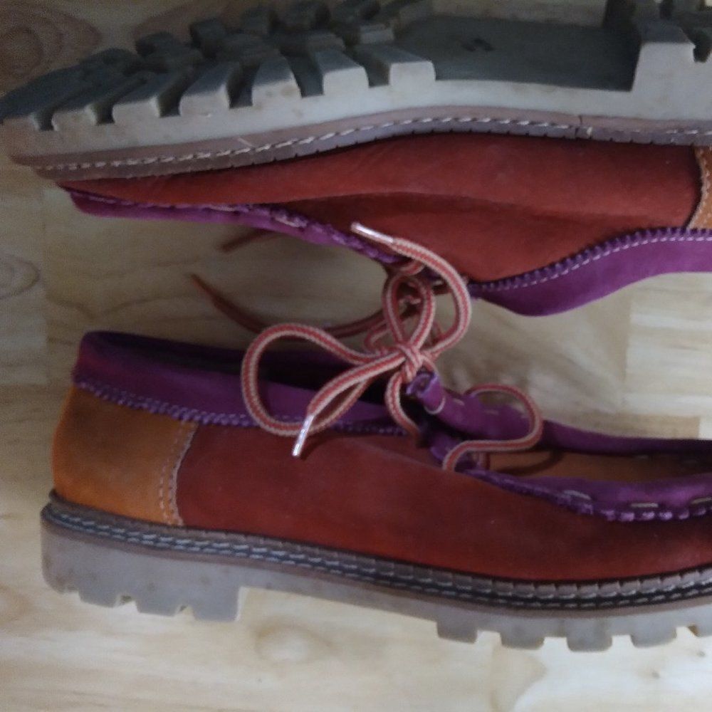 Vintage Tribeca Three Tone Leather Wallabee Loafer Shoes - Picture 3 of 7